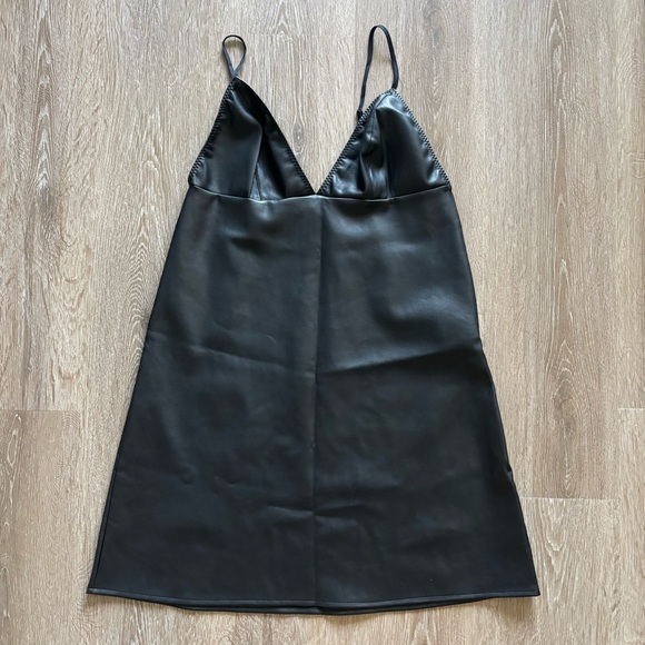 Victoria's Secret Black Pleather Dress - Size Women’s Medium - Picture 2 of 7